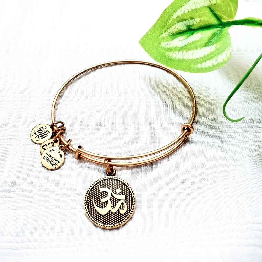 SOLD Alex and Ani Gold Ohm Bracelet